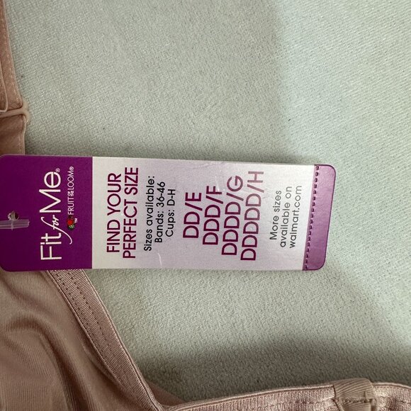 Fit For Me 360 Stretch Silky Smooth Unlined Underwire Bra Size 42D Rose FT967 - Picture 3 of 6